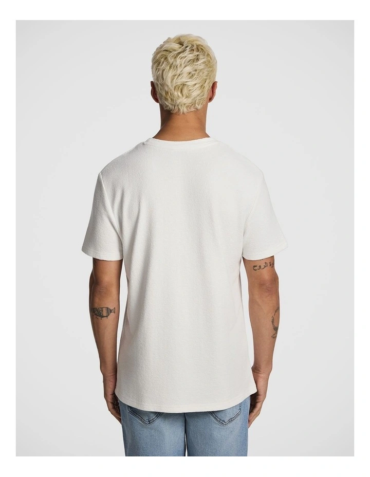 Rizzo Relaxed Textured Tee in Off White image 2