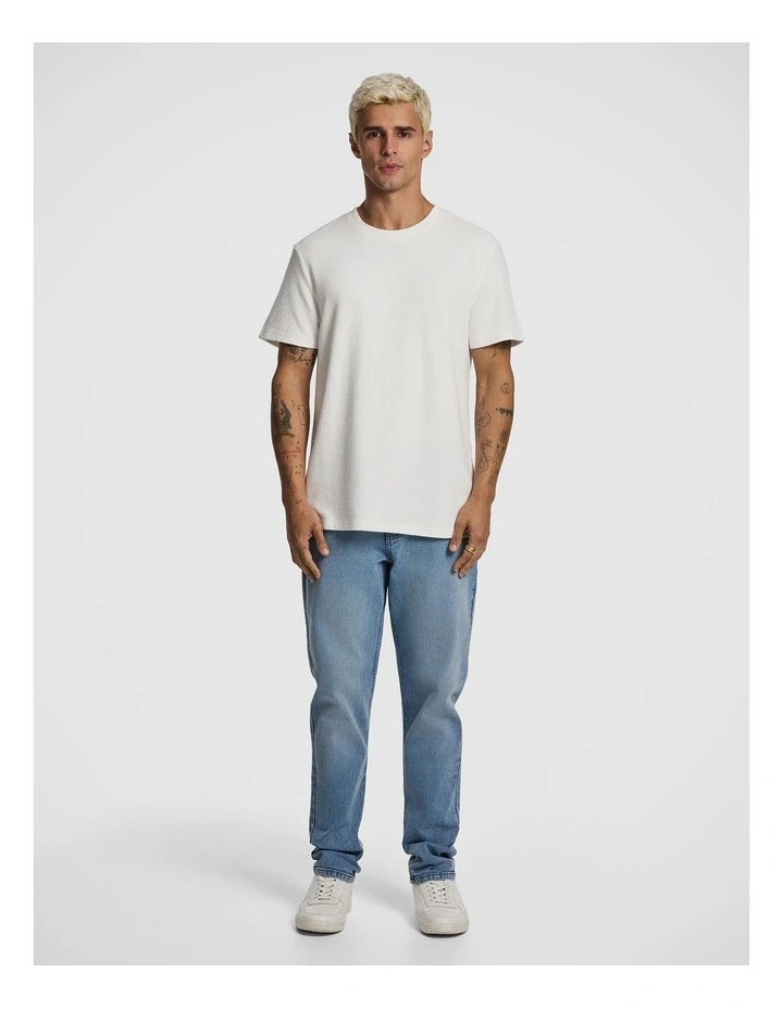 Rizzo Relaxed Textured Tee in Off White image 5