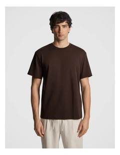 Lion Relaxed Tee in Chocolate