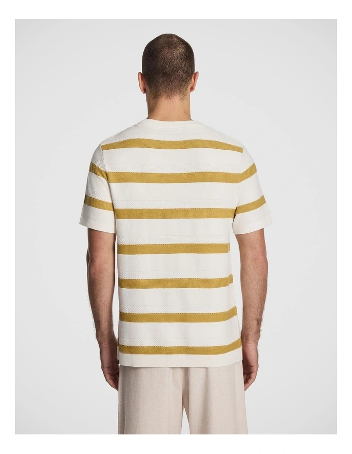 Hayes Stripe Knitted Tee in Multi image 2