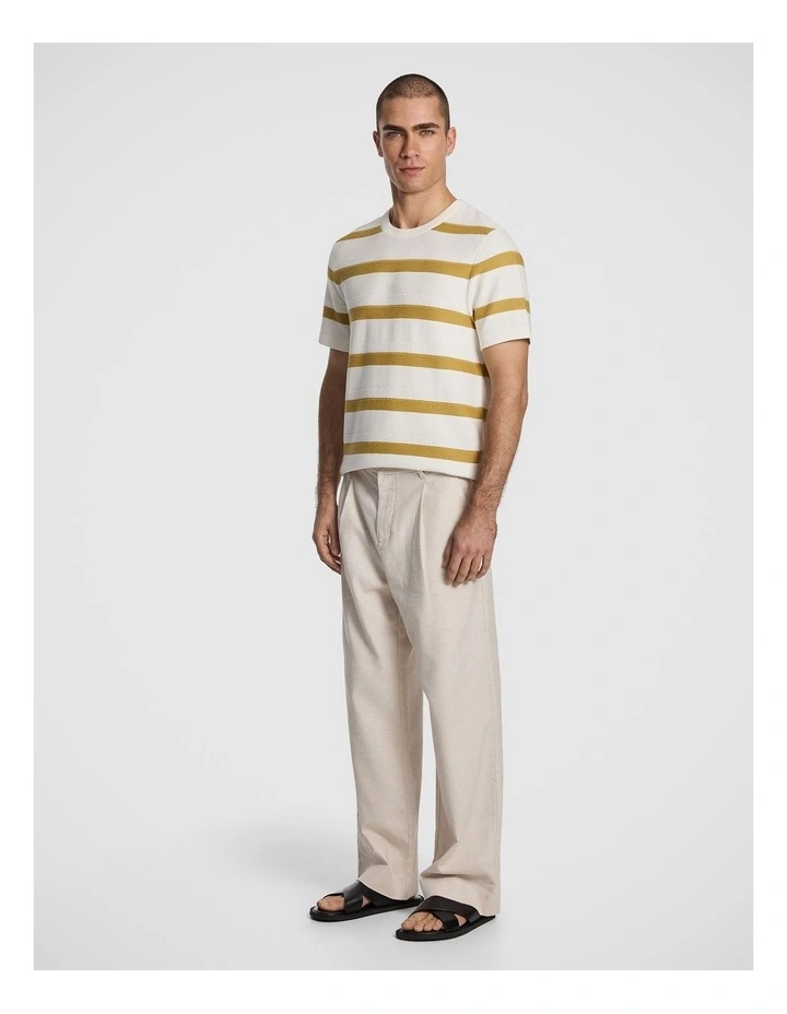 Hayes Stripe Knitted Tee in Multi image 4
