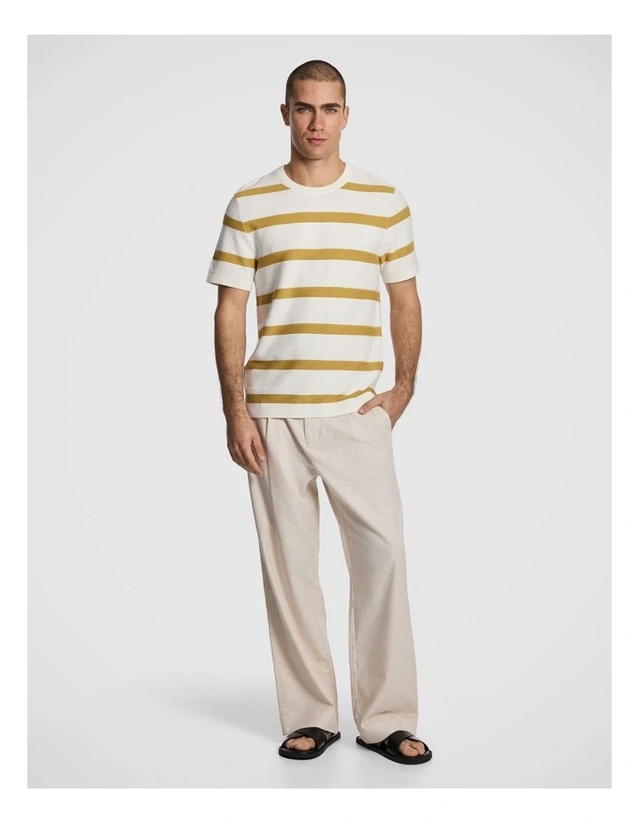 Hayes Stripe Knitted Tee in Multi image 5