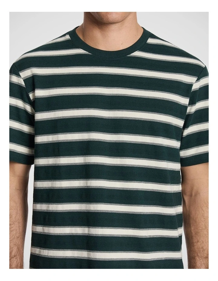 Ardie Stripe Tee in Forest image 3