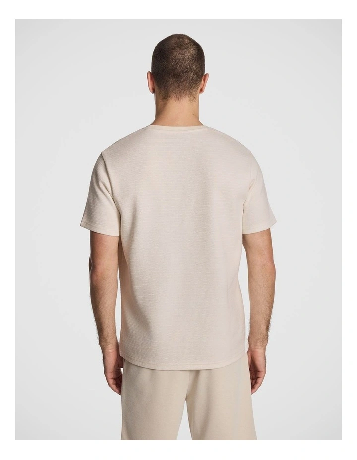 Blaine Textured Tee in Natural image 2