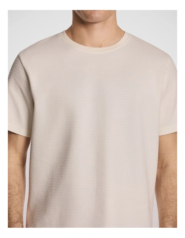 Blaine Textured Tee in Natural image 3