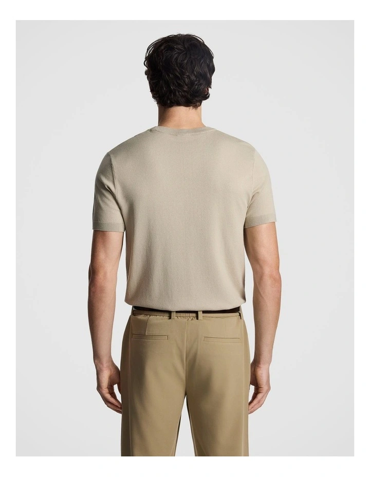 Cassian Knitted Tee in Natural image 2