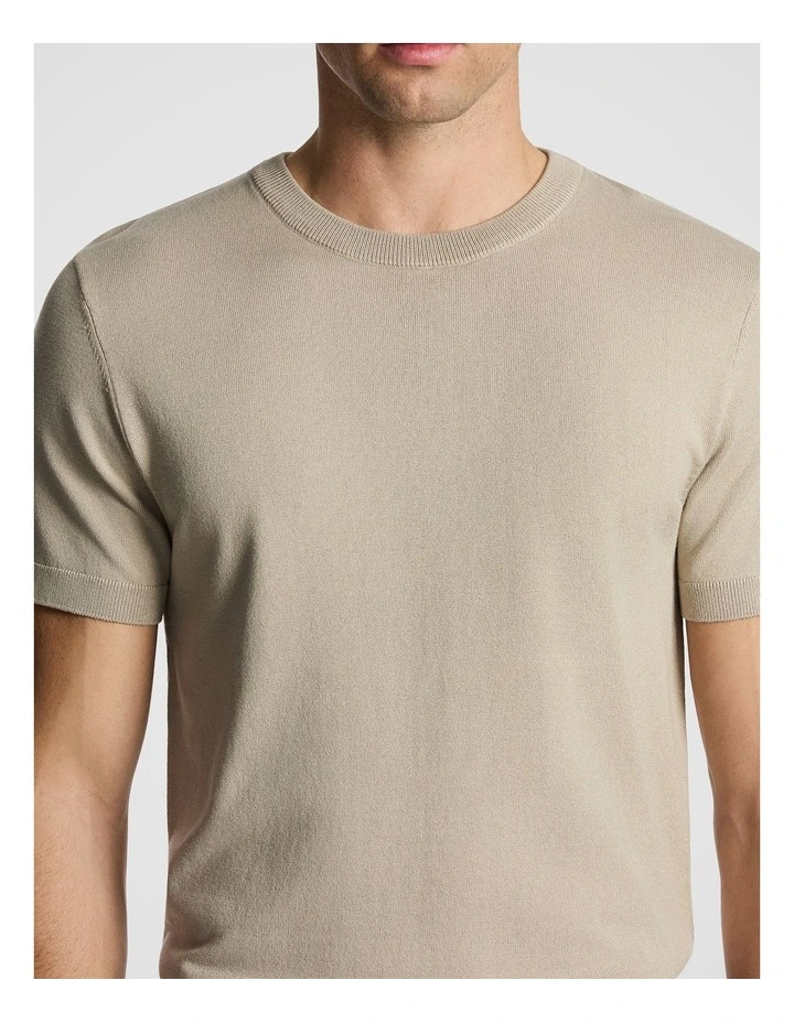 Cassian Knitted Tee in Natural image 3