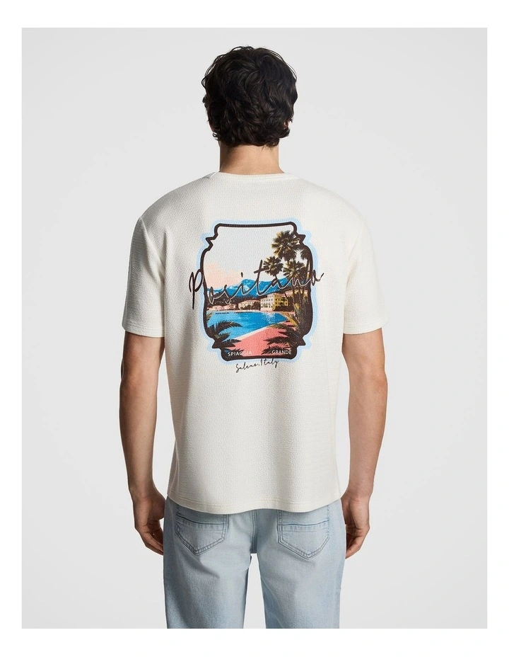 Otto Textured Tee in Off White image 2