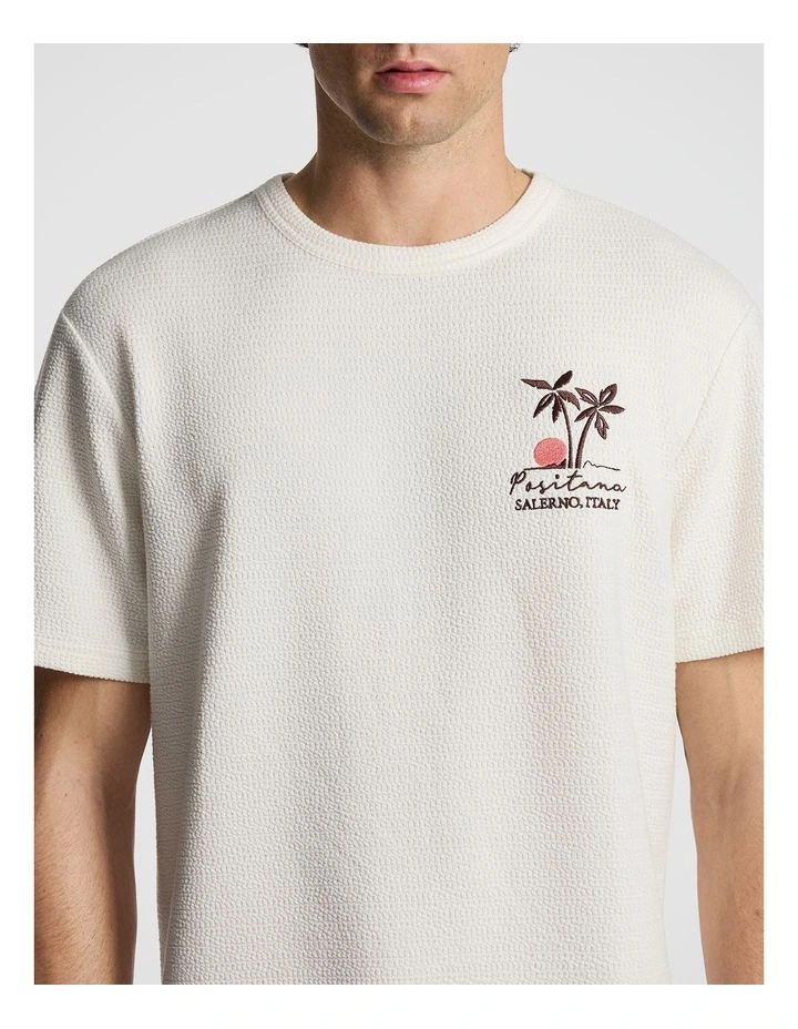 Otto Textured Tee in Off White image 3
