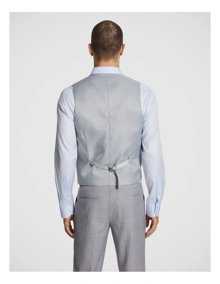 Bank Wool Blend Waistcoat in Dark Grey image 2