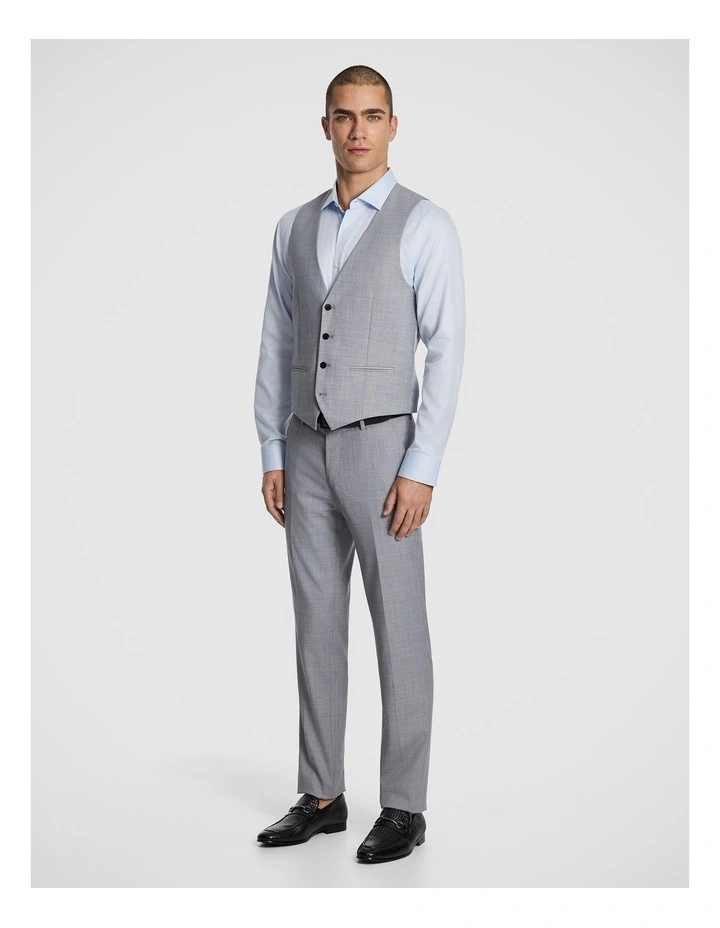 Bank Wool Blend Waistcoat in Dark Grey image 4