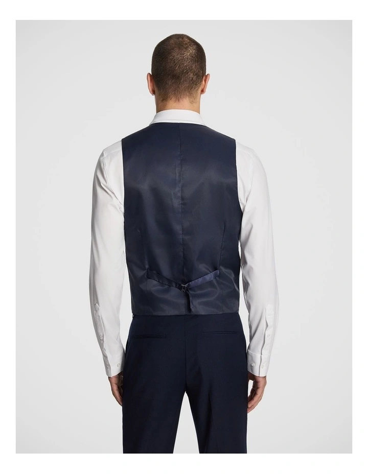 Atlas Wool Blend Waistcoat in Navy image 2
