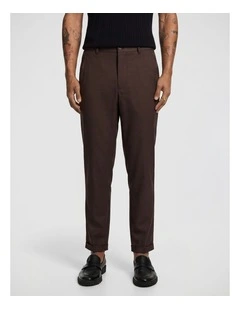 Kent Cropped Chinos in Chocolate
