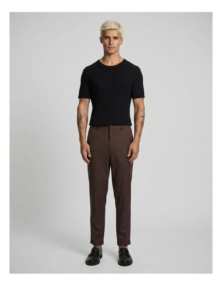 Kent Cropped Chinos in Chocolate image 2