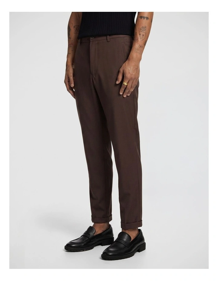 Kent Cropped Chinos in Chocolate image 4