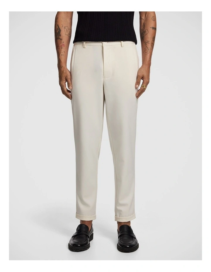 Kent Cropped Chinos in Off White image 1