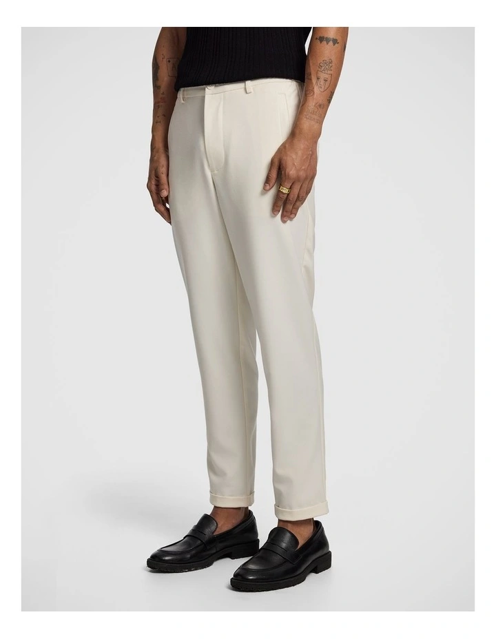 Kent Cropped Chinos in Off White image 3