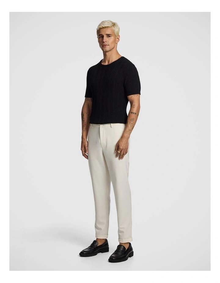 Kent Cropped Chinos in Off White image 5