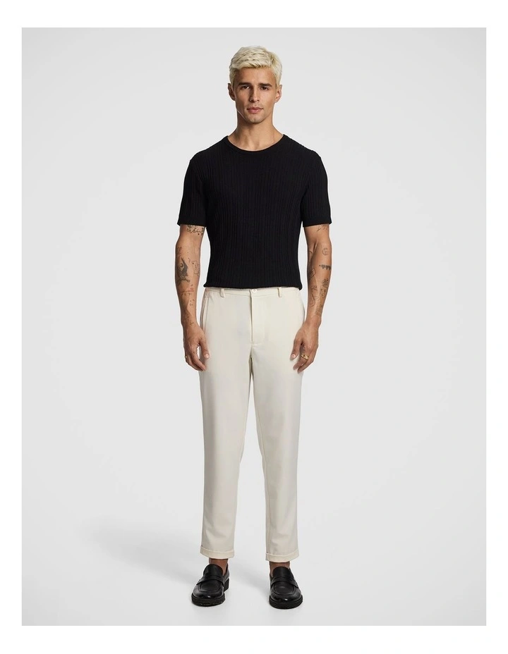 Kent Cropped Chinos in Off White image 6