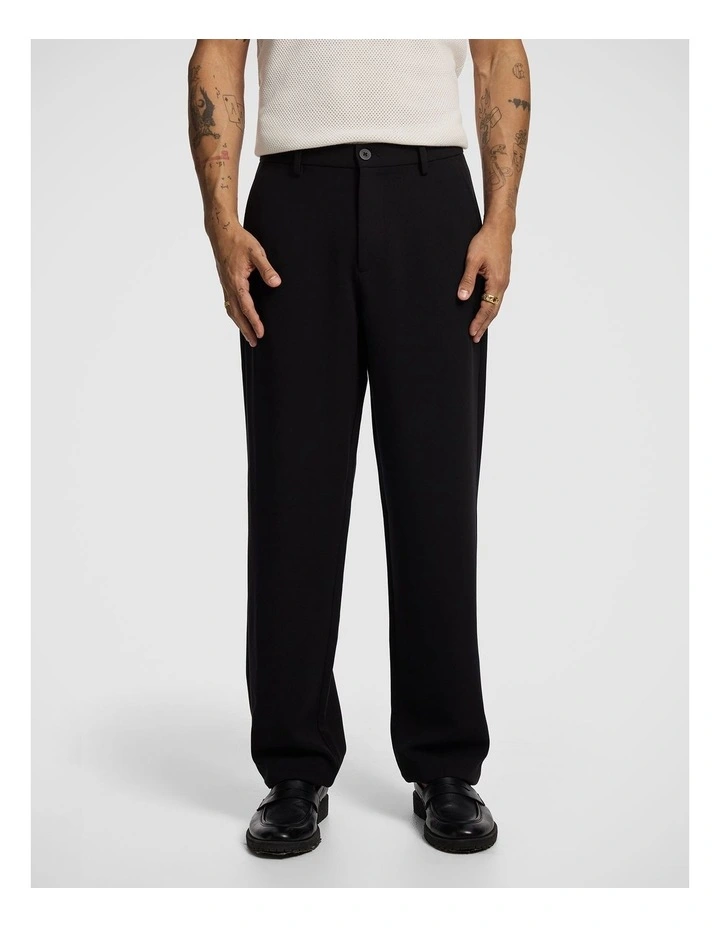 Empire Wide Chino Pant in Black image 1
