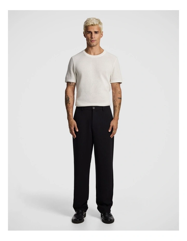 Empire Wide Chino Pant in Black image 2
