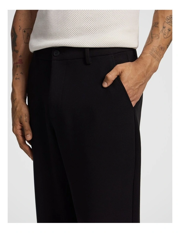 Empire Wide Chino Pant in Black image 5