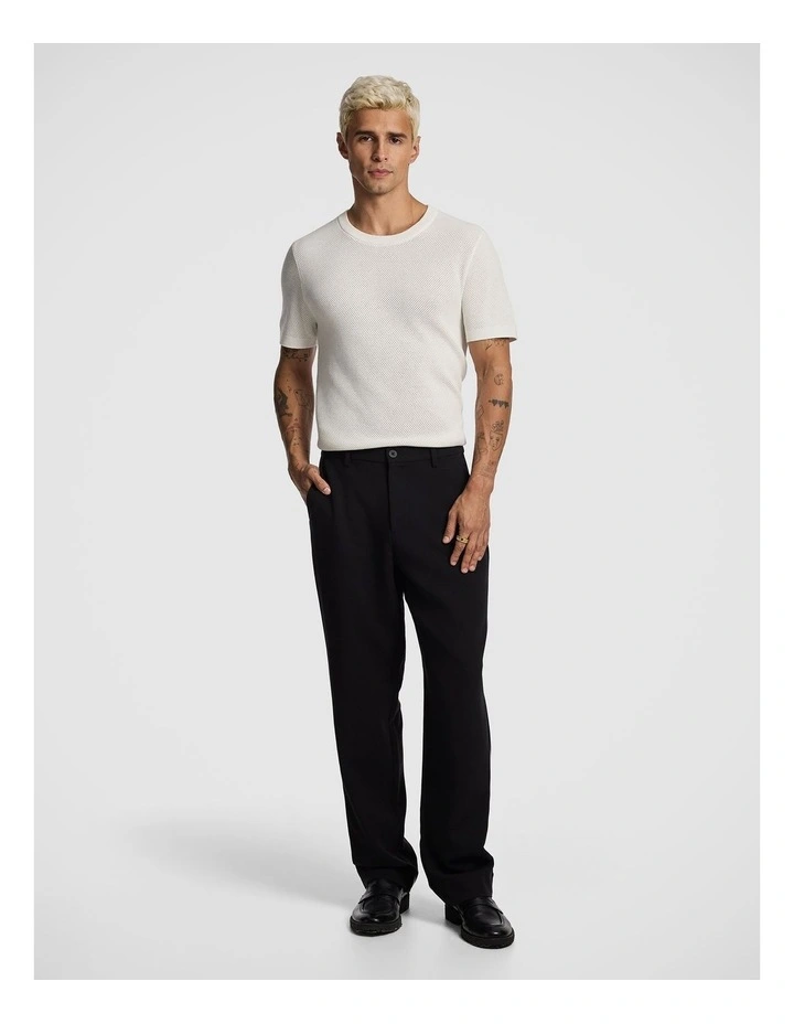 Empire Wide Chino Pant in Black image 6