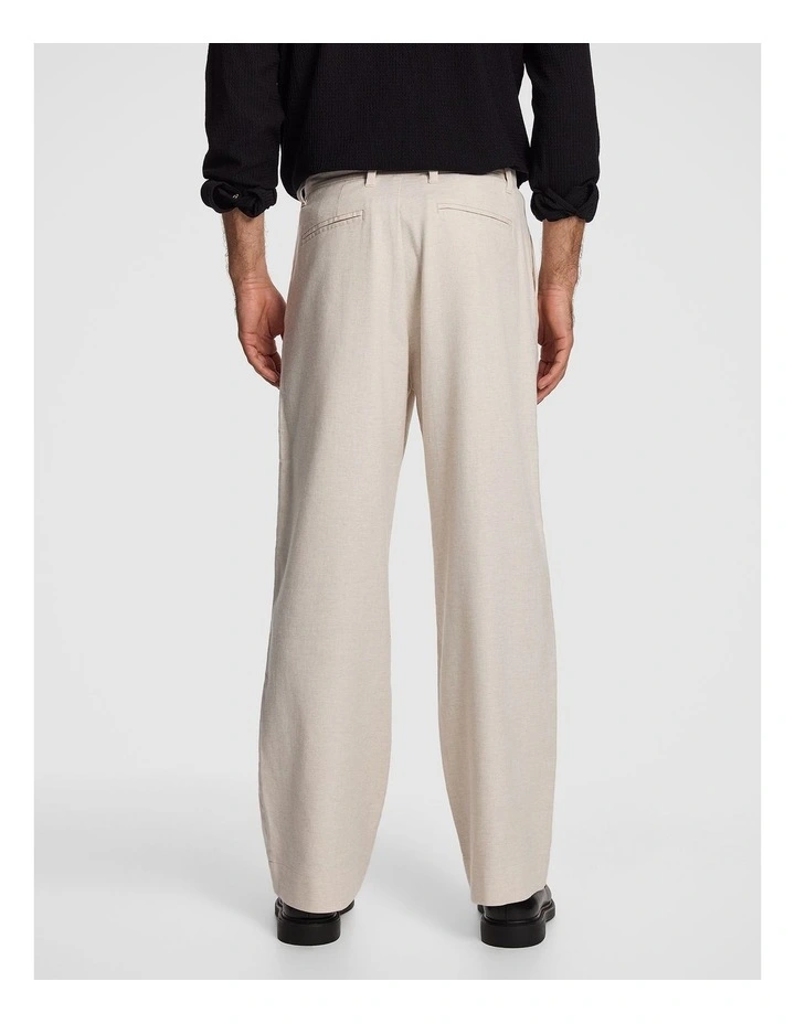 Jacob Cotton Linen Chino in Natural image 2