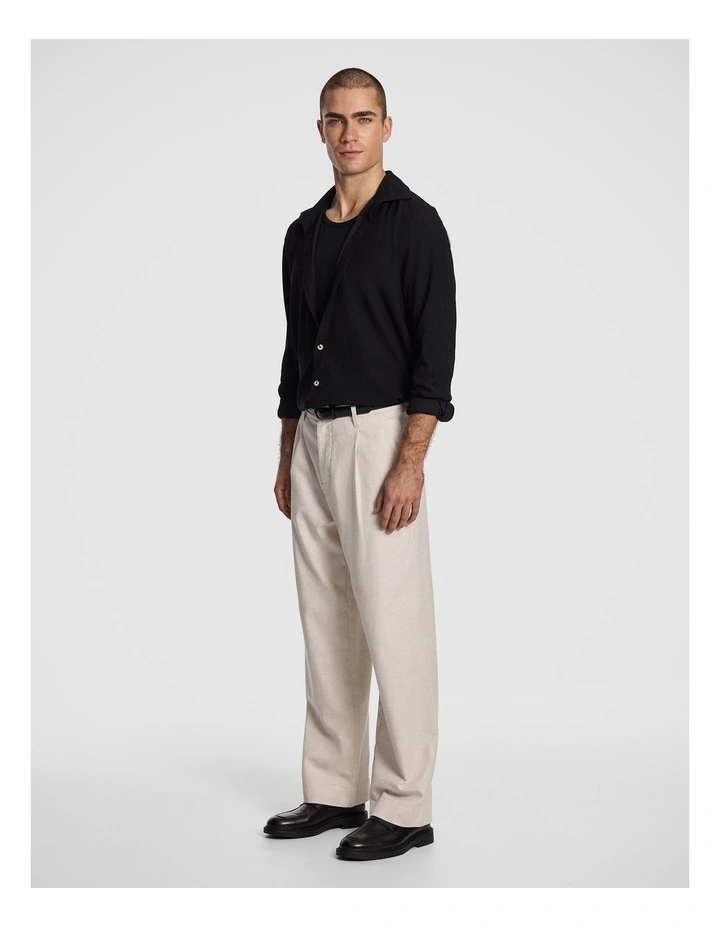Jacob Cotton Linen Chino in Natural image 5