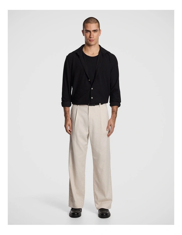 Jacob Cotton Linen Chino in Natural image 6