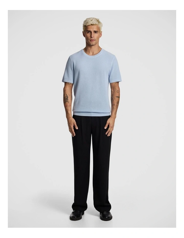 Brooks Pleated Wide Chino in Black image 5