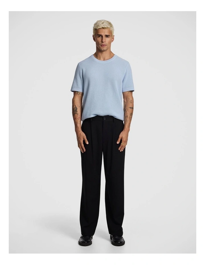 Brooks Pleated Wide Chino in Black image 6
