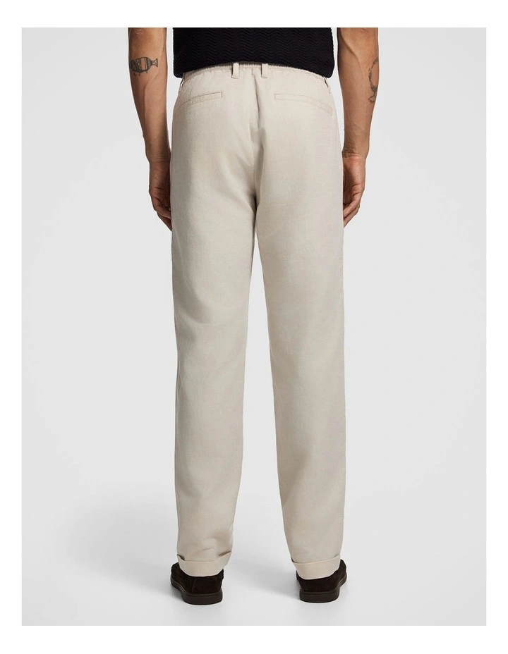 Rivera Cotton Linen Chino in Natural image 2