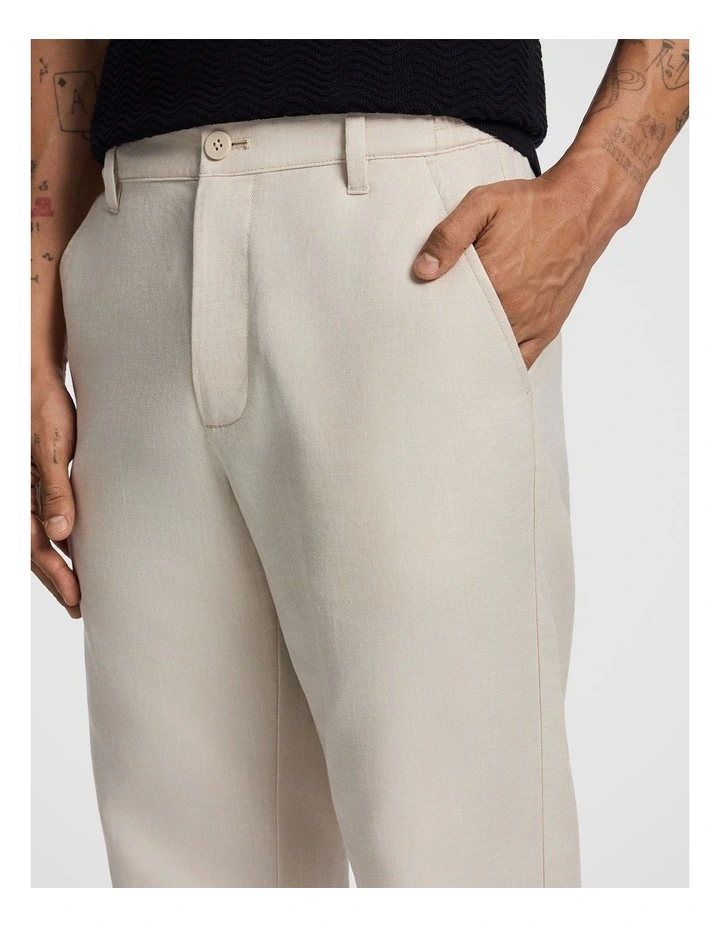 Rivera Cotton Linen Chino in Natural image 3