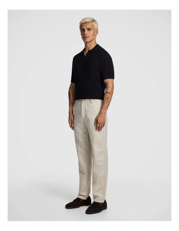 Rivera Cotton Linen Chino in Natural image 4