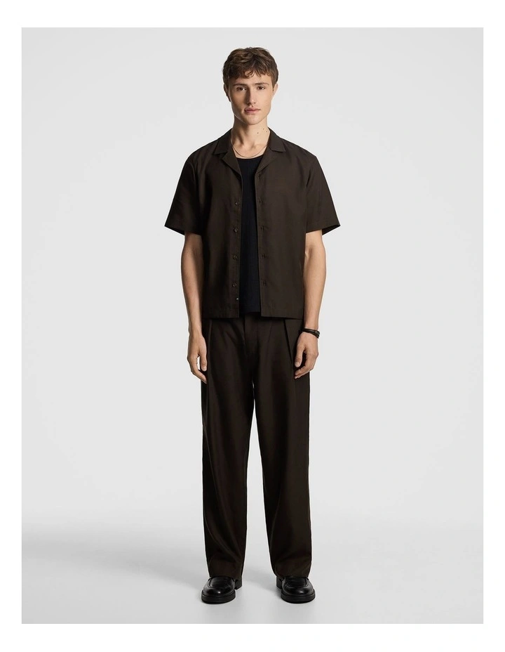 Adam Lyocell Linen Blend Chino in Chocolate image 6