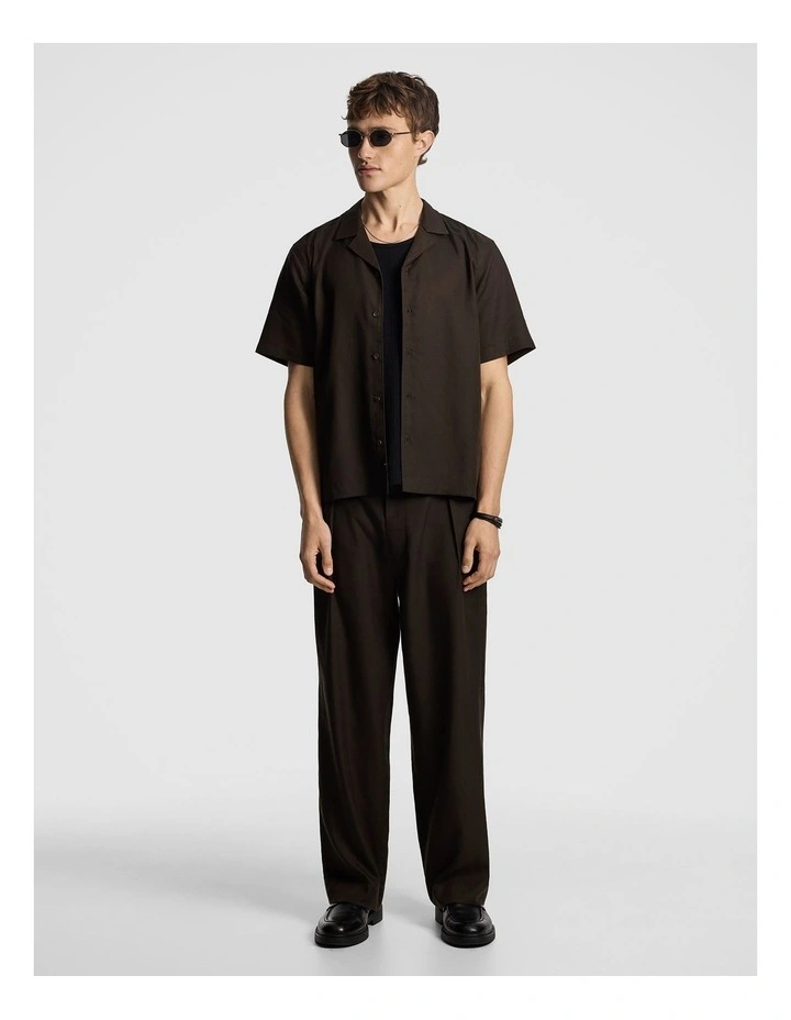 Adam Lyocell Linen Blend Chino in Chocolate image 7