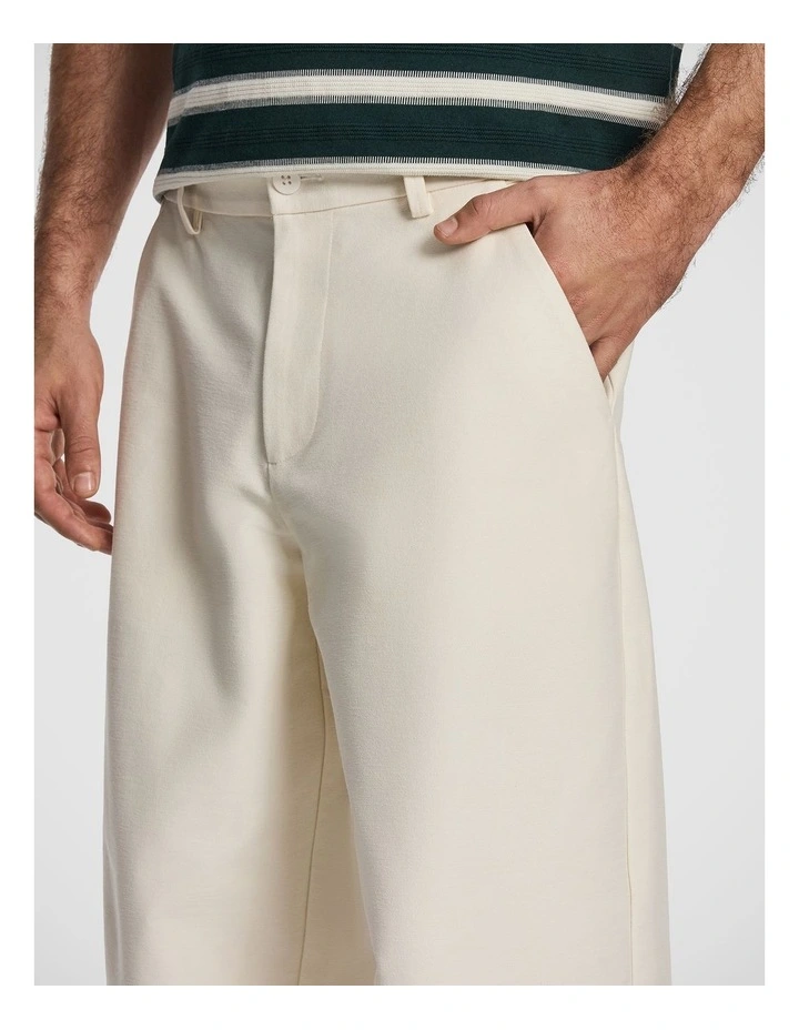 Barrel Leg Chino in Off White image 3