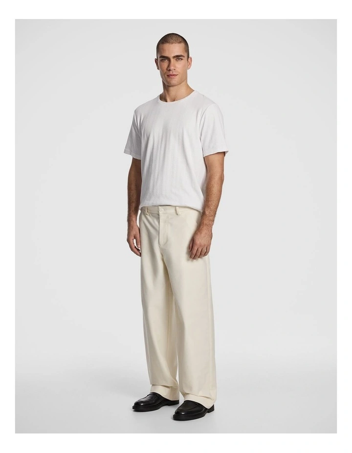 Barrel Leg Chino in Off White image 5