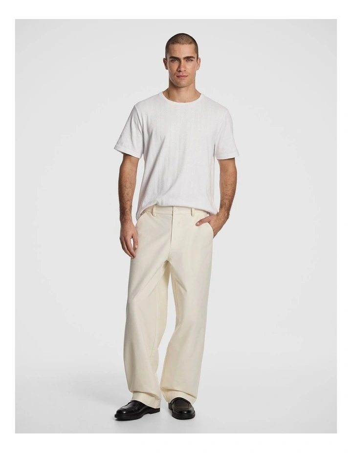 Barrel Leg Chino in Off White image 6