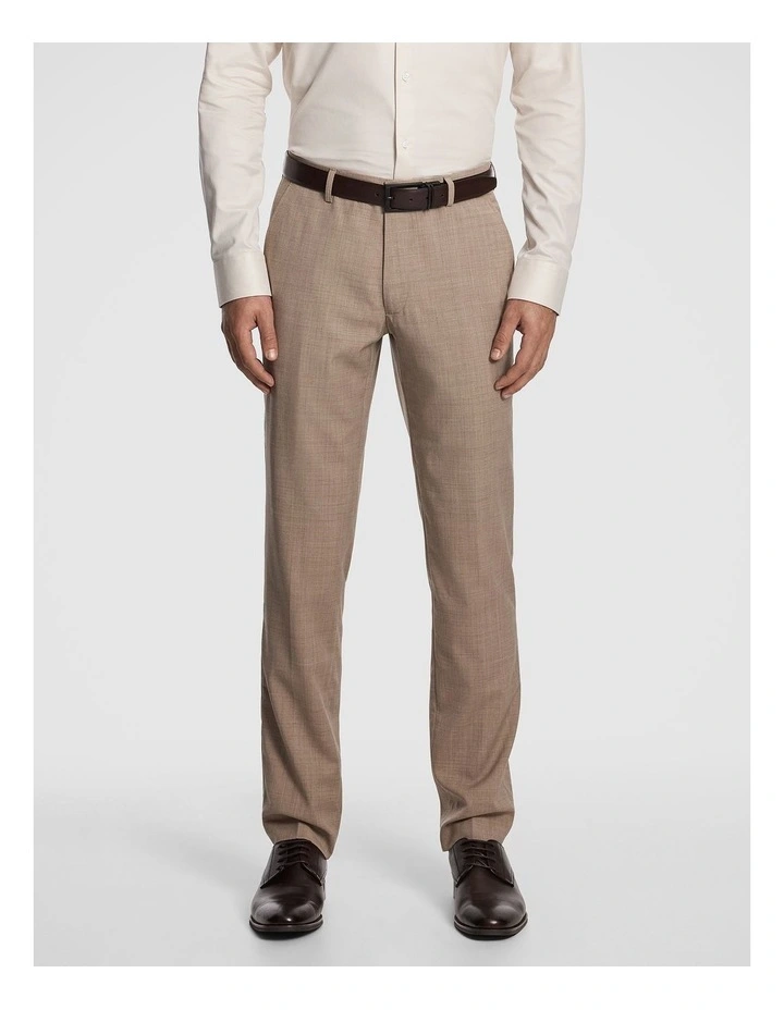 Cash Wool Blend Slim Dress Pant in Latte image 1
