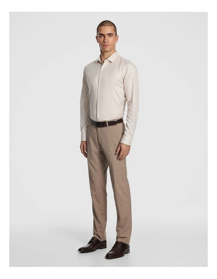 Cash Wool Blend Slim Dress Pant in Latte image 4
