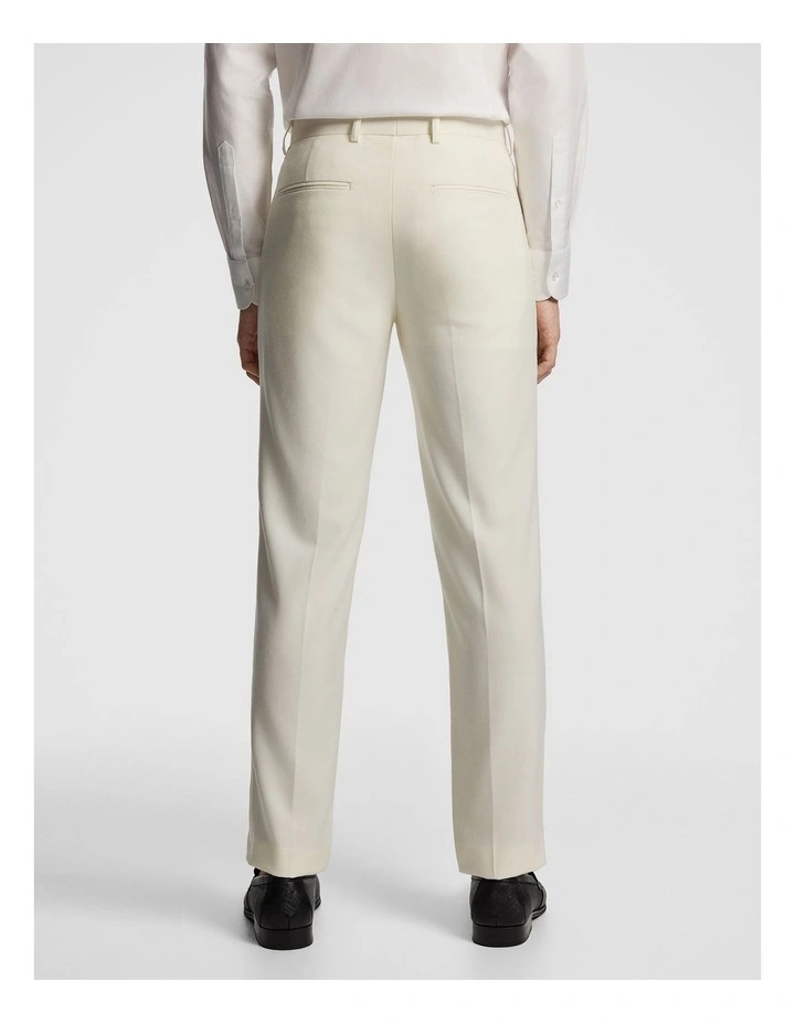 Amalfi Wool Blend Slim Dress Pant in Off White image 3