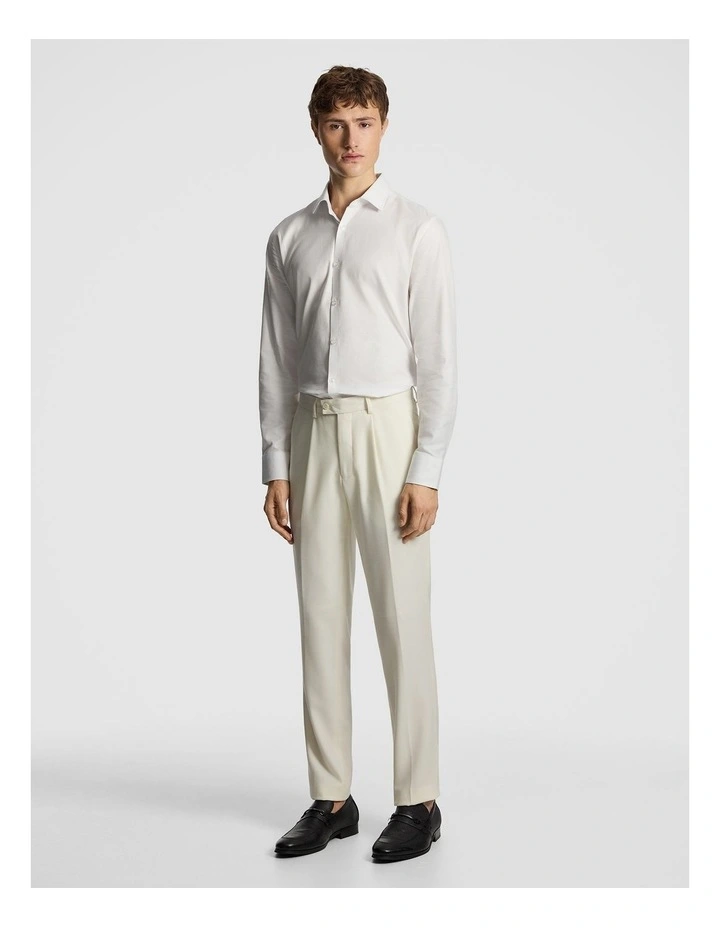 Amalfi Wool Blend Slim Dress Pant in Off White image 5