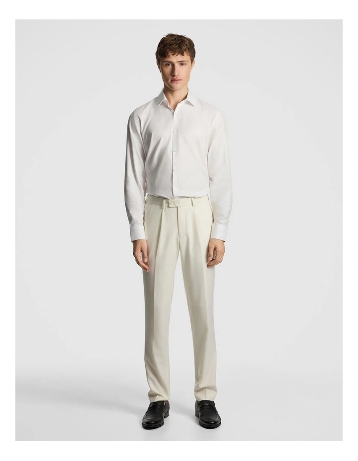 Amalfi Wool Blend Slim Dress Pant in Off White image 7
