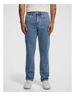 Spike Straight Jean in Mid Wash