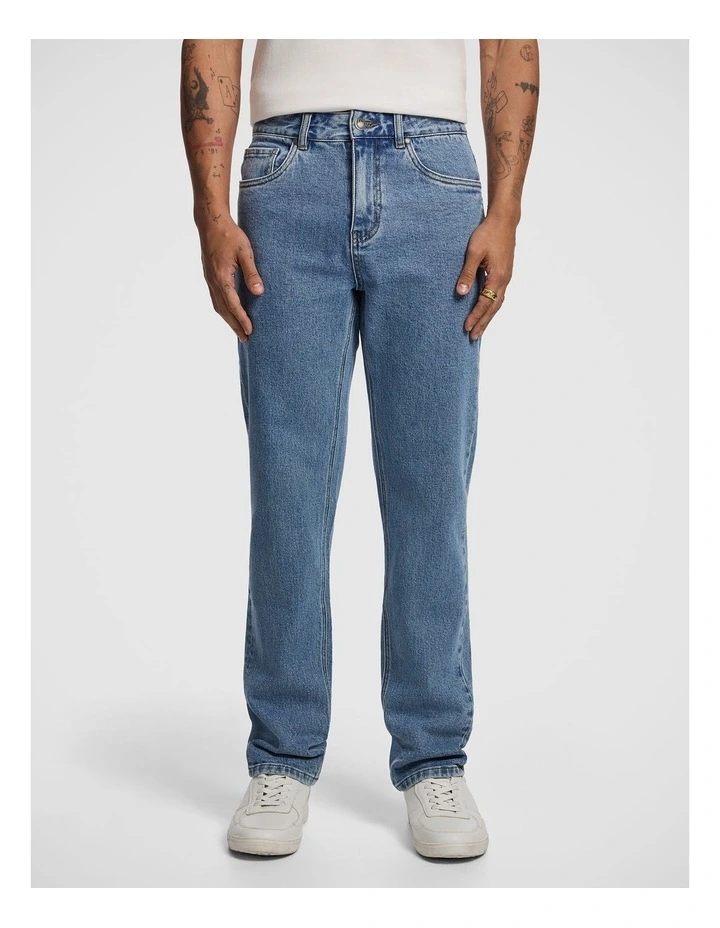 Spike Straight Jean in Mid Wash image 1