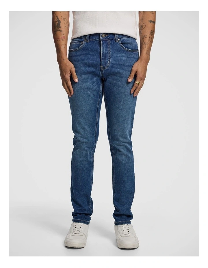 Joni Slim Tapered Jean in Mid Blue image 1