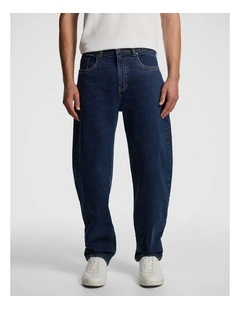 Shane Barrel Jean in Dark Wash