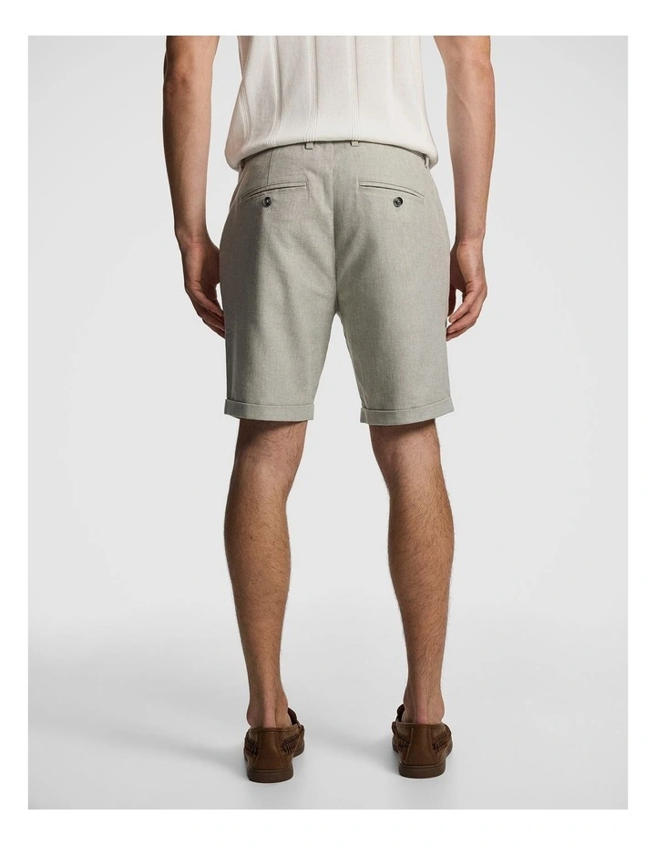 Panama Linen Chino Short in Sage Green image 2